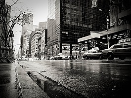 紐約,雨,出租車(chē)