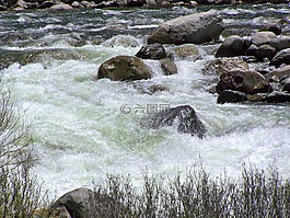 涌水,河,溪