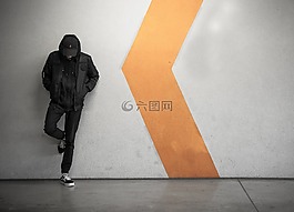 地鐵,人,男子