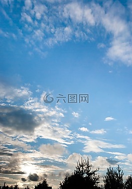 天空,云,西