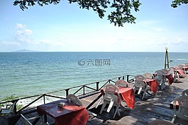 餐廳,海邊,海洋