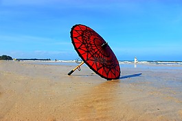 傘,海,天空