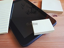 平板電腦,postit,膠粘物