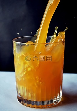 橙色,果汁,玻璃