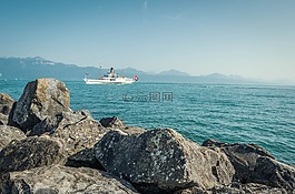 海灘,側(cè),景觀