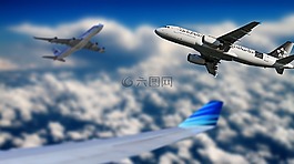 飛機(jī),天空,飛