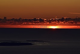 日出,云,太陽