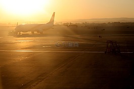 飛機(jī),旅行,日出