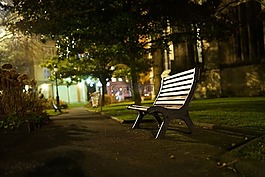 工作臺,夜,公園