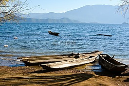 船,海,沙