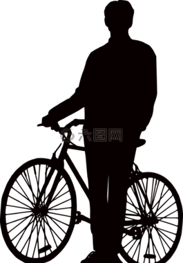 男子,自行車,立場