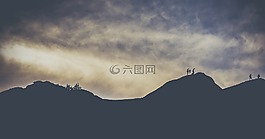 冒險,云,日出