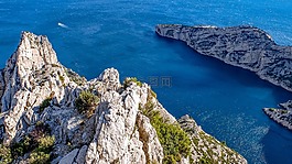calanque,马赛,海