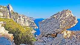 calanque,马赛,海