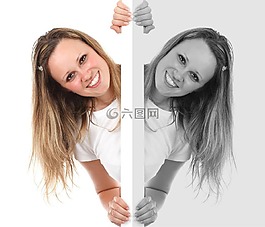 女孩,女子,鏡子