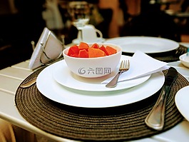 餐厅,盘,厨房刀具