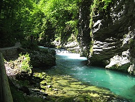 峡谷,水,河
