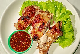 雞,烤,食品