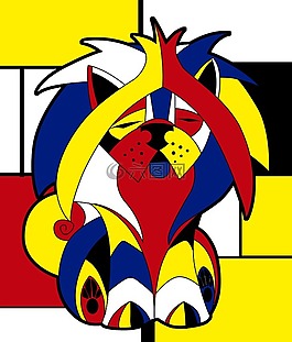 狗,屏幕,藝術