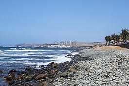 大加那利島,卵石的海灘,海洋