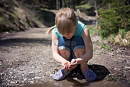 人的,孩子,女孩