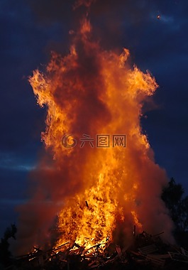 火,天空,火焰