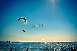 滑翔傘,飛,降落傘
