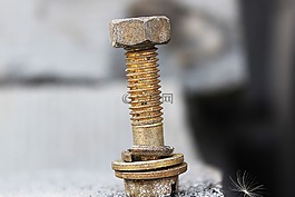 螺栓,灰色,混凝土