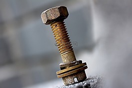 螺栓,灰色,混凝土