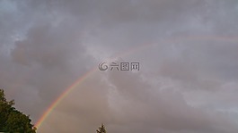 彩虹,雷暴,天氣