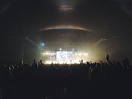 音樂會(huì),人群,黑暗