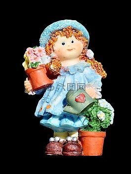 女孩,娃娃,園丁