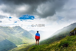 冒險,爬上,云