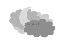月亮的云彩,夜空,天氣預(yù)報