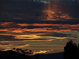 天空,日落,地平線