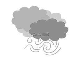 風(fēng),多云,灰色的云