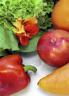苹果,胡萝卜,颜色