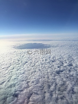 天空,云,湖