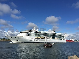 郵輪,海,船舶