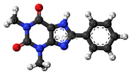 phenyltheophylline,分子,模型