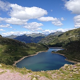 山,夏季,景觀