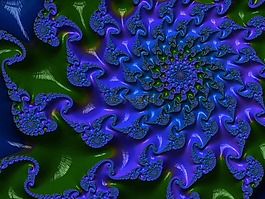 分形,藍(lán)色,花