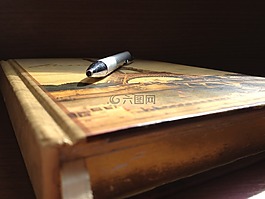 書,筆記本,鋼筆