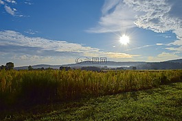 日出,原野,天空
