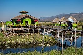 水,湖,小屋