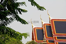 廟,屋頂,寶塔