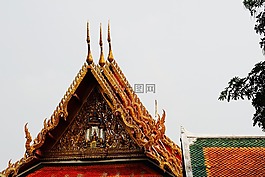廟,屋頂,寶塔