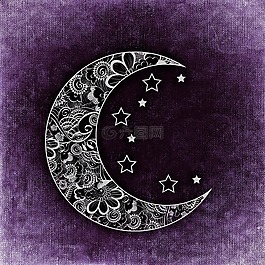 月球,明星,抽象