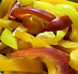 辣椒,紅色,黃色