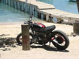 摩托車,塢站,海